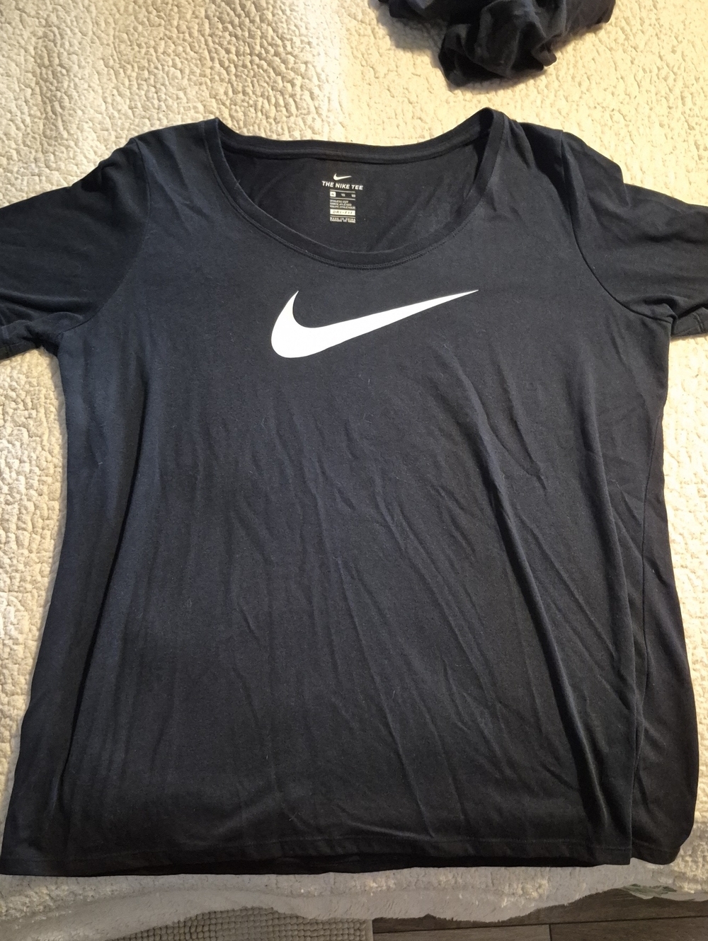 Nike Women’s Black Tee with White Swoosh